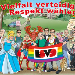 Vielfalt / Respekt, LSVD-Berlin/Brandenburg, Plakatmotiv