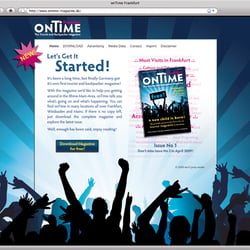 onTime Magazine Website, Layout für Issue 1 / 2009