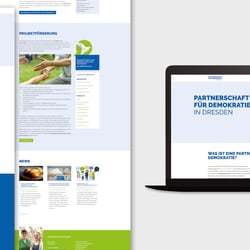 Webdesign für „Partnerschaften für Demokratie“