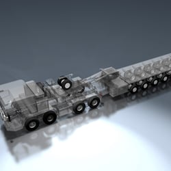 Sattelzug Tieflader