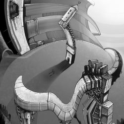 Illustration für das Science Fiction-Magazin „NOVA “ Buchdaten: Verlag Nummer Eins, 233 Seiten; 12,80 €; ISSN: 1864-2829, 22.12