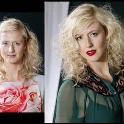 Vorher/Nachher Gala Make-up