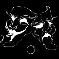 Theatermasken Illustration
