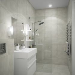 Gäste WC mit Duchkabine | Apartment Brühler Weg | Meerbusch-Büderich