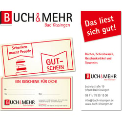 Logogestaltung, Gutschein, Lesezeichen