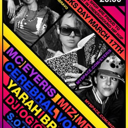Eventflyer für Hip Hop Show im „Slipp Inn“ Dallas (USA)