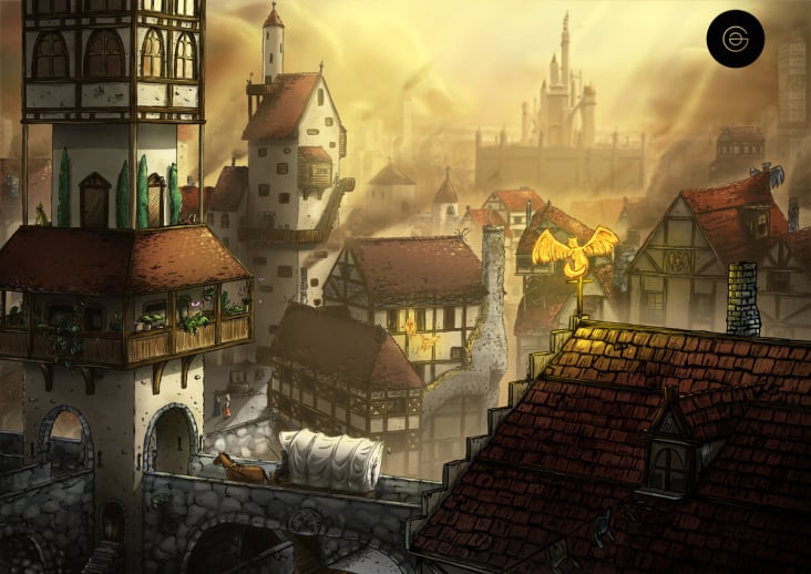 Middle Age Skyscraper Illustration