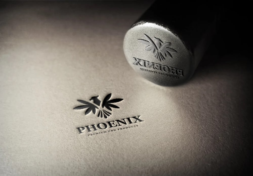 logofolio-phoenix-cbd-logo-stempel-praegung-mockup