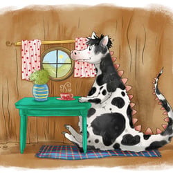 DraKuh Illustration für ein Kinderbuch