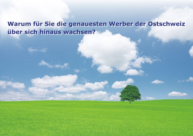 Kunden-Mailing / «Leistungen» Vorderseite