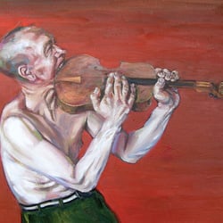 „Geigenfresser“ – Öl auf Leinwand