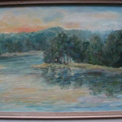 Hölö – Landschaft bei Stockholm 2008 Öl auf Holz