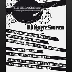 DJ WhiteSniper – Konzeption, Layout Webvisitenkarte