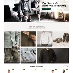 Webdesign für Trachtenmode (Responsive Webshop)