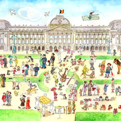 Königsschloß, Brussels, www.das-wimmelbuch.de