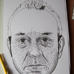 David Yow – Step 2 (ink on carton, 30 × 42 cm)