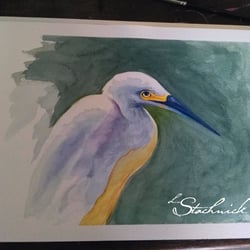 Weißer Vogel 21 × 30 cm