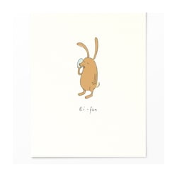 Illustration zu Ostern – witziger Osterhase mit Eifon