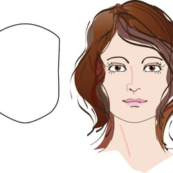 Rechteckige Gesichtsformen und Frisur