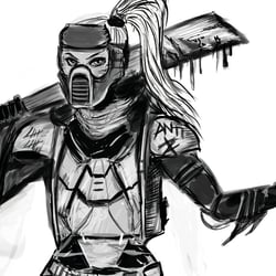 Concept für Comic Heldin