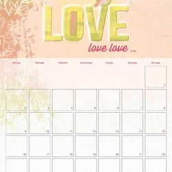 Liebe macht glücklich / Monatskalender