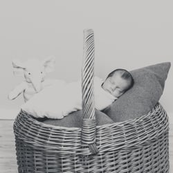 newborn black and white
