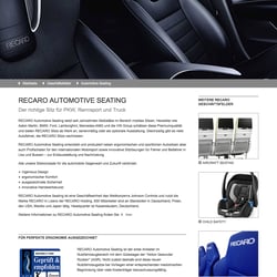 RECARO GROUP WEBRELAUNCH