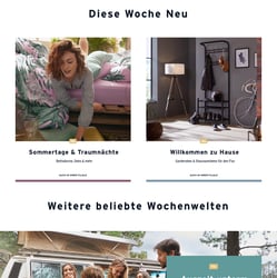 Tchibo: Homepage und Contentmodule