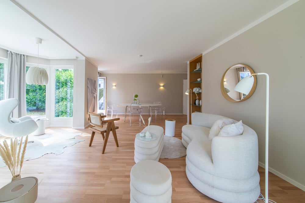 homestaging einer Eigentumswohnung für die Verkaufsinszenierung