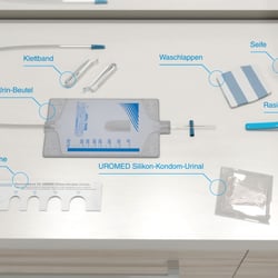 3D-Anwenderanimation UROMED Silikon-Kondom-Urinale: Screenshot aus der Animation