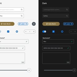 Figma-Designsystem 2024–2026: Light und Dark