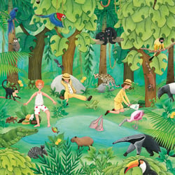 Wimmelbild brasilianischer Dschungel