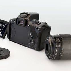 Camera 3D Render Back