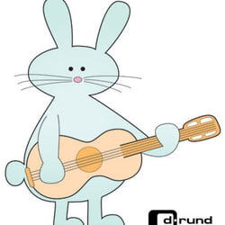 Hase mit Gitarre