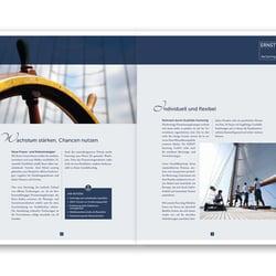 Sander PR: Relaunch Corporate Design „ERNST Factoring, Imagebroschüre. 2014