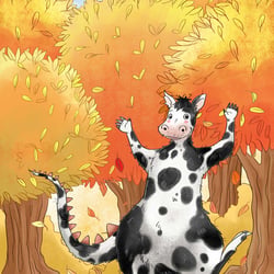 DraKuh Illustration für ein Kinderbuch