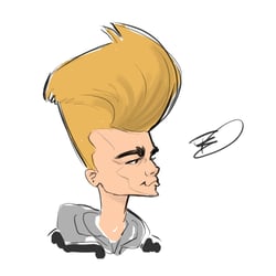 Digitale Live Karikatur