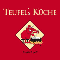 Logo Speiselokal „Teufels Küche“ und Speisekarte