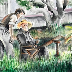 Im Garten des Künstlers Renoir – Sachbuchillustration