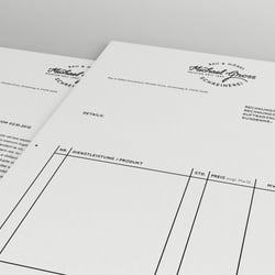 Briefbogen und Rechnungsbogen Schreinerei Gross