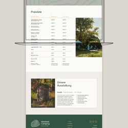 Waldzeit Camping Website Preisliste