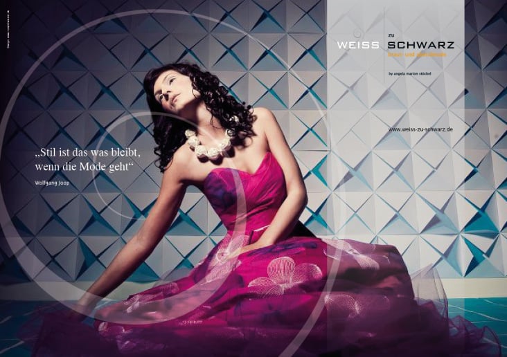 Konzeption und Gestaltung werblicher Maßnahmen für die Modedesignerin Angela Marion Stöckel