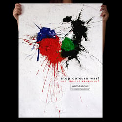 Stop colours war! / social poster /