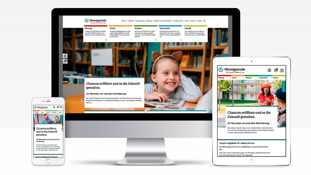 Website Pfennigparade – Homepage