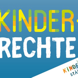 Banner „Kinderrechte“ für eine Aktion des Stadtdekanats Stuttgart