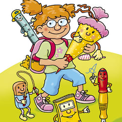 „Ich freue mich auf die Schule“, Cover-Illustration