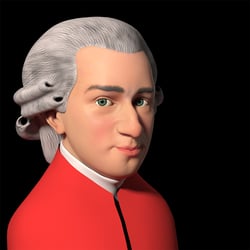 WIP – Mozart Portrait nach Barbara Krafft  (1764–1825)