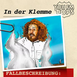 Illustration Mann in der Klemme