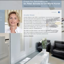 Konzeption, Gestaltung und Programmierung der Praxis-Homepage Dr. Schütte, Zahnarzt in Frankfurt am Main