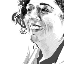 illustration cook concern: Asma Khan